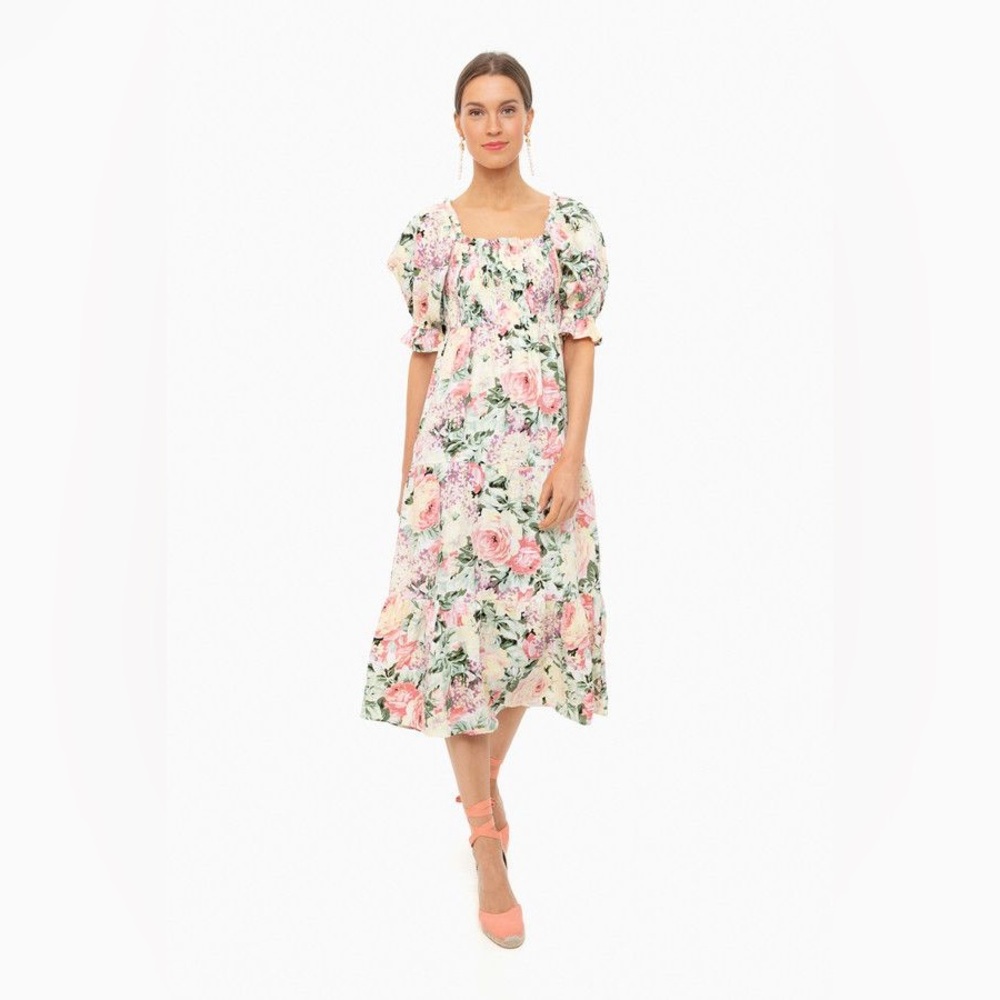 FAITHFULL THE BRAND De Christin Midi Dress Venissa Floral - Picture 10 of 15